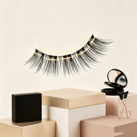 Nano Magnetic Lash Set - Glue-Free & Liner-Free, 5 Micro-Magnets for All-Day Hold, 3D Silk Fiber for Natural Volume, Includes Applicator Clip